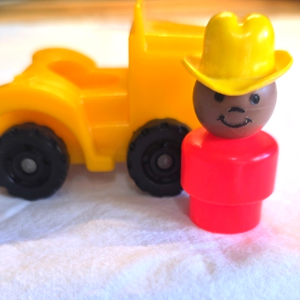 Fisher-Price Yellow Toy Truck with Cowboy Figure - Picture 2 of 2